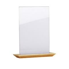 Wood Line, porta avvisi da banco A5, base in frassino naturale, 14,8x9xh21 cm