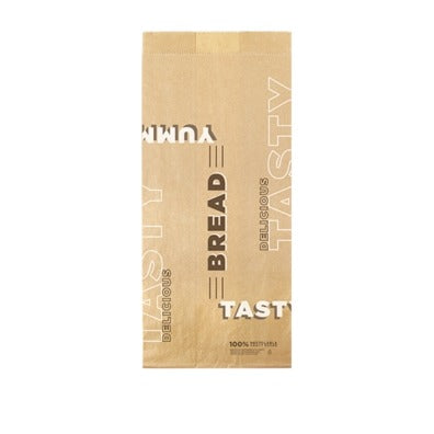 Sacchetto portapane in carta Kraft avana, 40 g, 15 + 11 x 34 cm, 1000 pz.