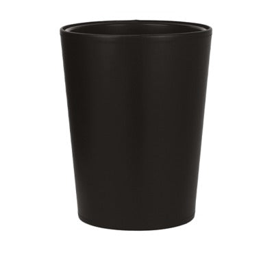 Cestino gettacarte rotondo in ecopelle nera, capacità 6 L, Ø 20 x h 30 cm