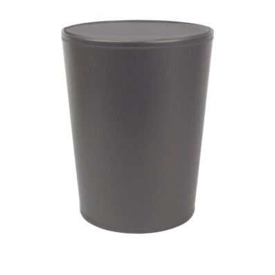 Cestino gettacarte rotondo in ecopelle grigio, capacità 6 L, diam. 20 x h 30 cm