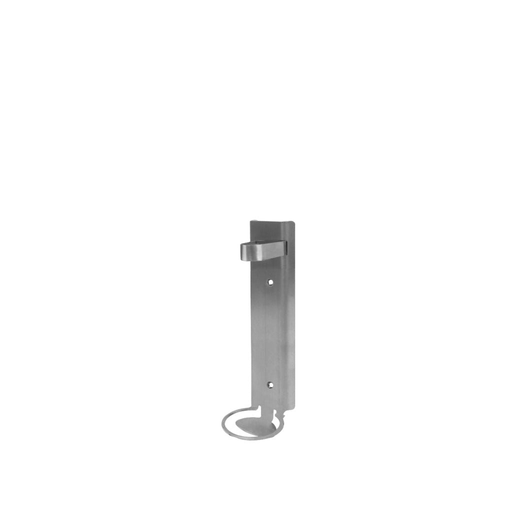 Ring, single stainless steel wall bracket, satin finish, compatible with Lofty 300 ml dispenser, includes screw kit