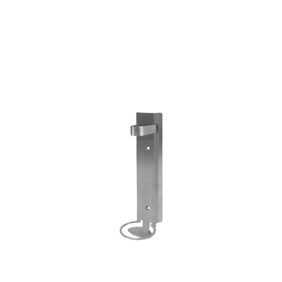 Ring, single stainless steel wall bracket, satin finish, compatible with Black & White 500 ml dispensers, includes screw kit