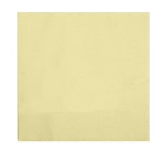 Tovagliolo in cellulosa, giallo pastello, 25 x 25 cm, piegato in 4, 4200 pz