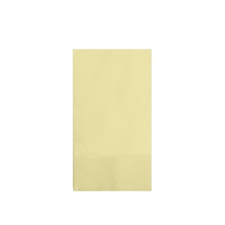 Tovagliolo in cellulosa, giallo pastello, 33 x 33 cm, piegato a 8, confezione da 2700 pz
