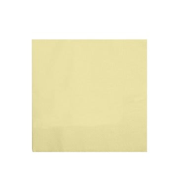 Tovagliolo in cellulosa, giallo pastello, 33 x 33 cm, piegato a 4, 1350 pz