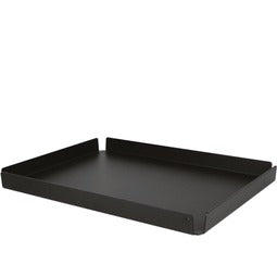 Ally, vassoio in alluminio verniciato nero, 44,5 x 35 x h 3,5 cm