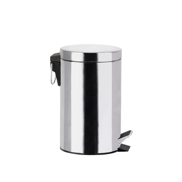 Pattumiera rotonda in acciaio inox lucido, 3L | Amonn