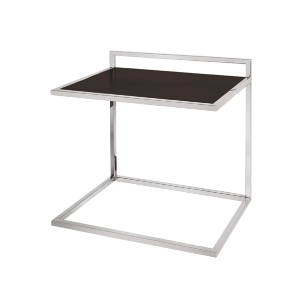    Reggivaligia in acciaio inox lucido legno di faggio color wengè - 60x42xh57cm | Amonn  