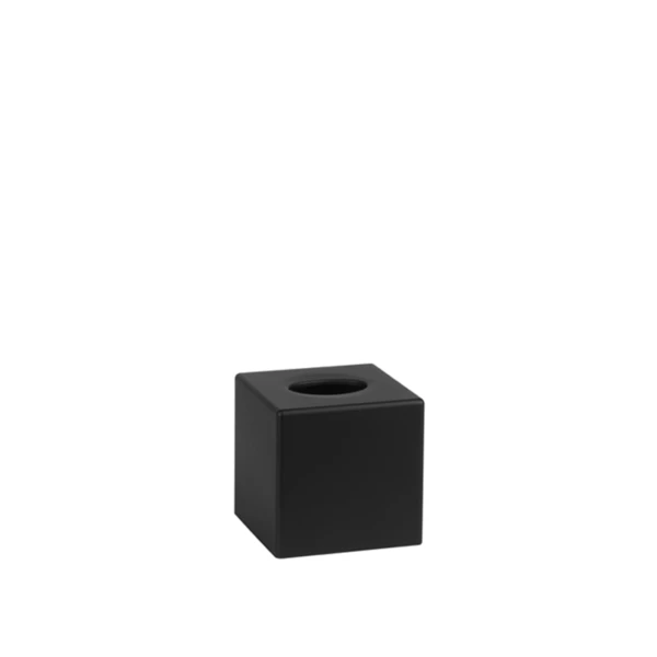 65013NO.jpg Cubic tissue holder in matt black ABS | Amonn