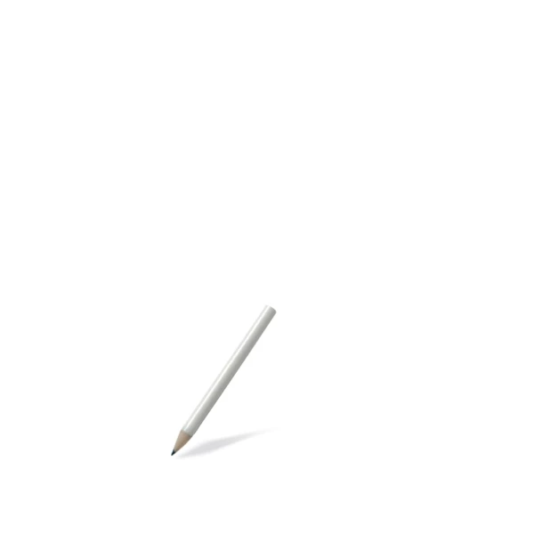    Natural wooden round pencil, white outside, 9cm - 100pcs | Amonn  