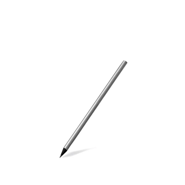60691AG.jpg Black wooden round pencil, silver outside, 18cm - 100pcs | Amonn