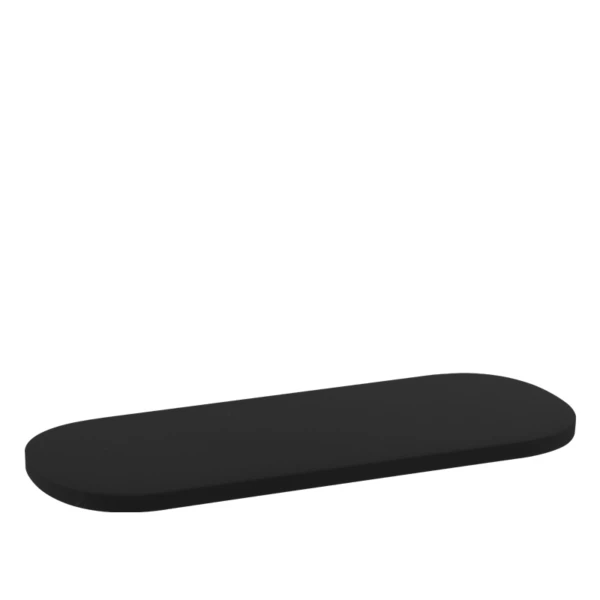 ERO0110.jpg Oval tray in black satin-finished plexiglass - 32x12x1cm