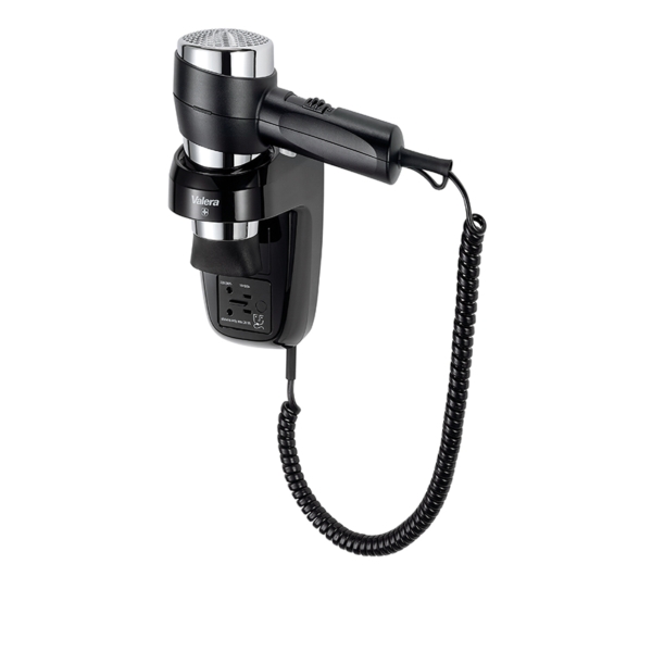 Action Super Plus 1600 wall-mounted hair dryer, color black and chrome - 1600W | Valera