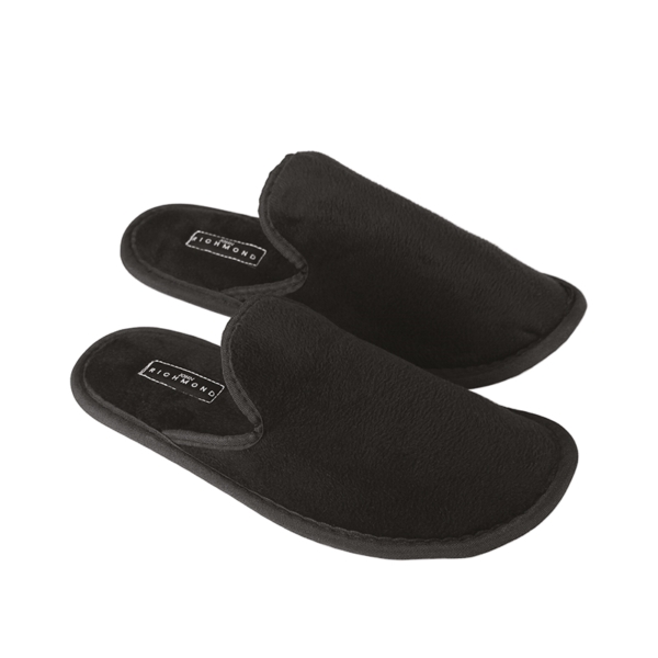 JRPAN.jpg John Richmond, Slipper in black soft plush
