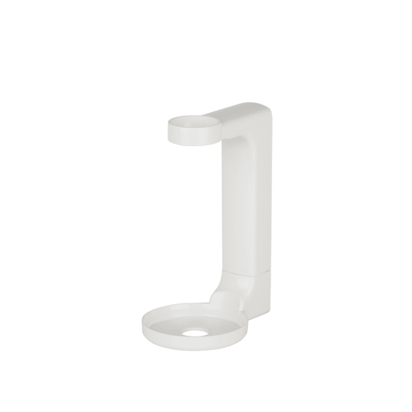 Classic single wall bracket in white plastic for Natural Wash 500ml dispenser | Amonn