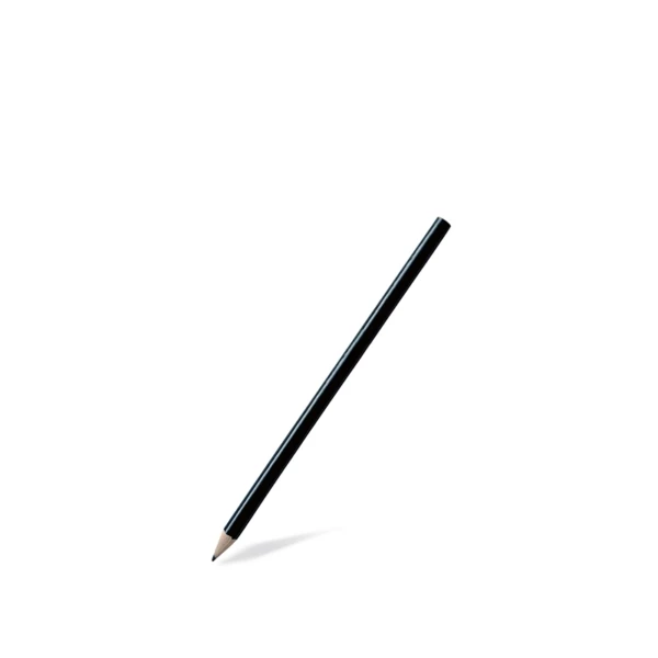 60661ELNG.jpg Runder Bleistift aus naturfarbenem Holz, Farbe Schwarz, 18cm - 100Stk | Amonn