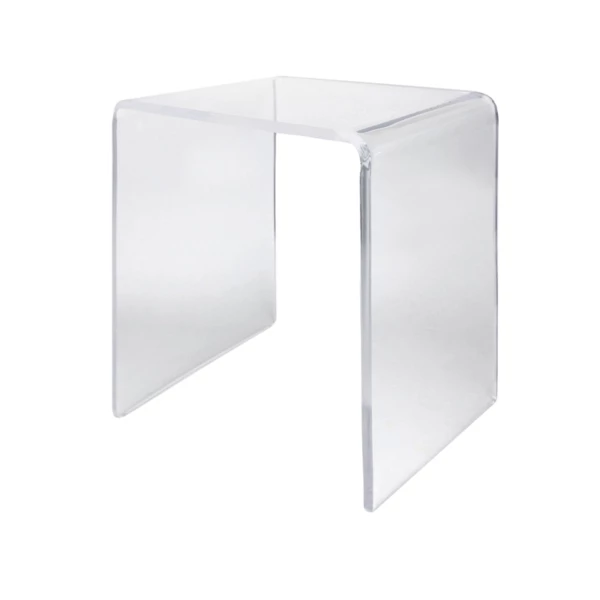 Sgabello bagno in cristallo acrilico trasparente | Amonn