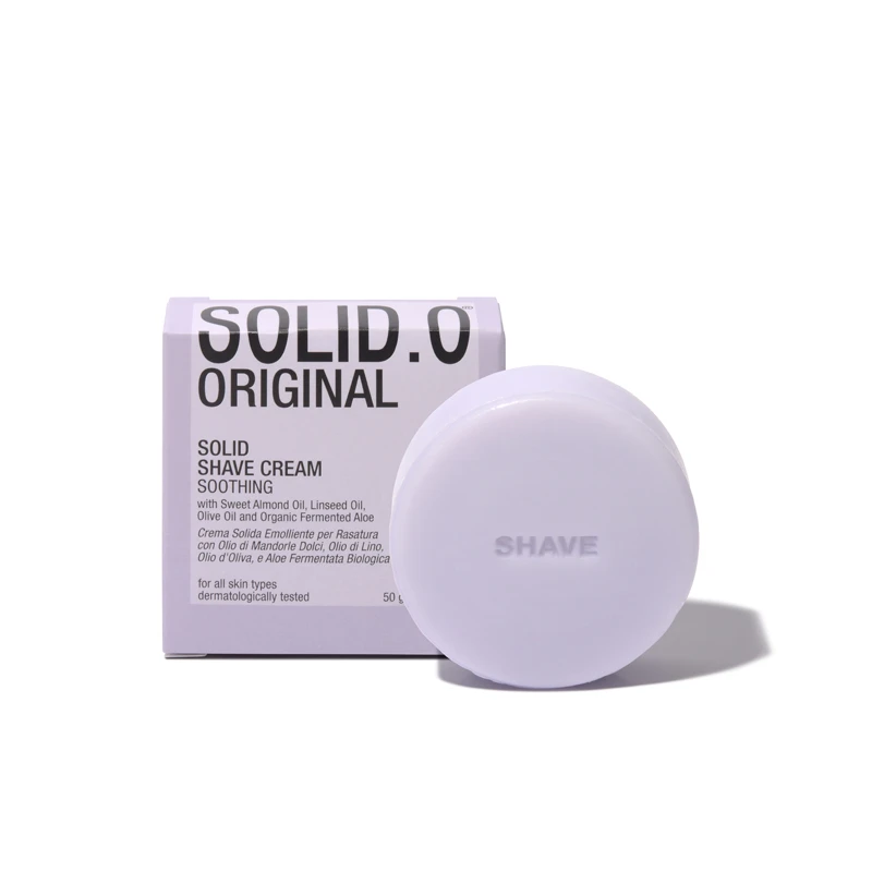 Solid.O Crema per la rasatura solida, Lenitiva - 50gr/90pz