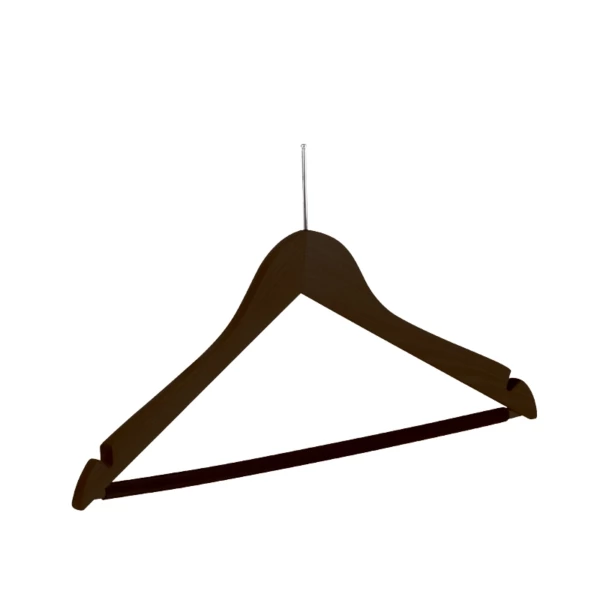 Gruccia in legno di faggio wengè, chiodo nichelato - 50pz | Amonn