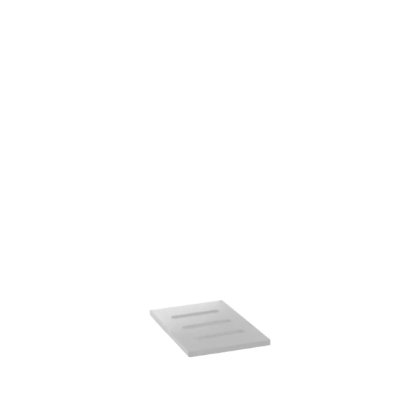 E88502G.jpg Linear 0.5 soap tray in clear plexiglass - 8x8x0,5cm
