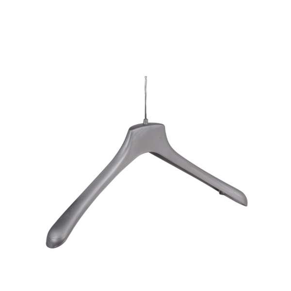 Silver plastic clothes hanger, chromed pin - 120pcs | Amonn