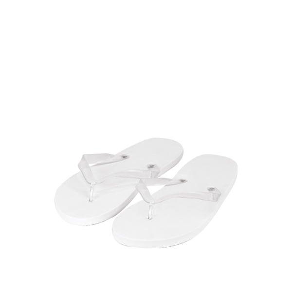 Calm flip-flops in white rubber, men's/unisex size - 50pcs | Amonn