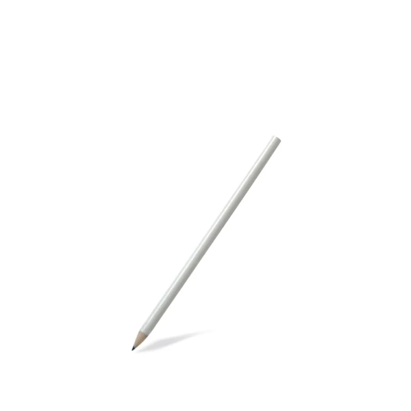 60661ELBG.jpg Natural wooden round pencil, white outside, 18cm - 100pcs | Amonn