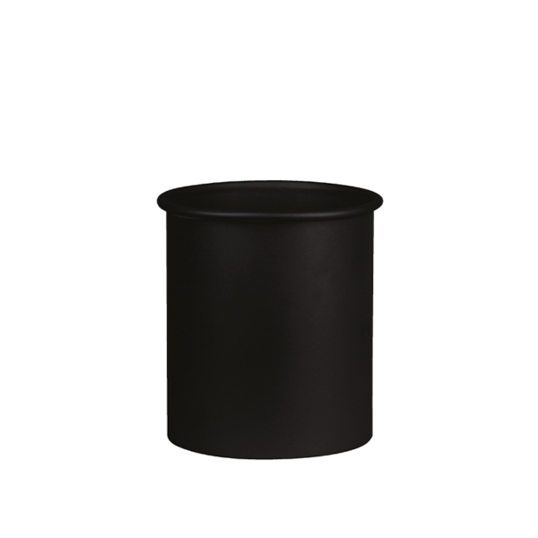 Round bin in black aluminium - 5L | Amonn