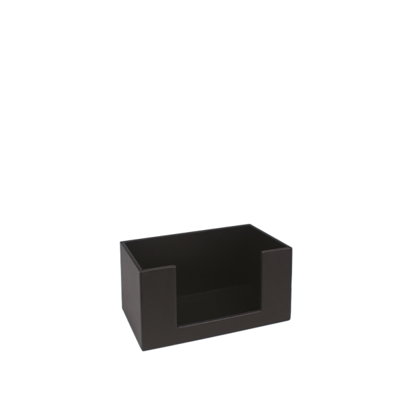 Papierhandtuchspender aus schwarzem Kunstleder | Amonn