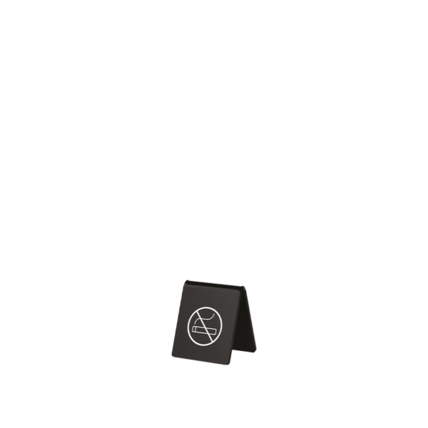 Table marker 'No Smoking' in black plexiglass | Amonn