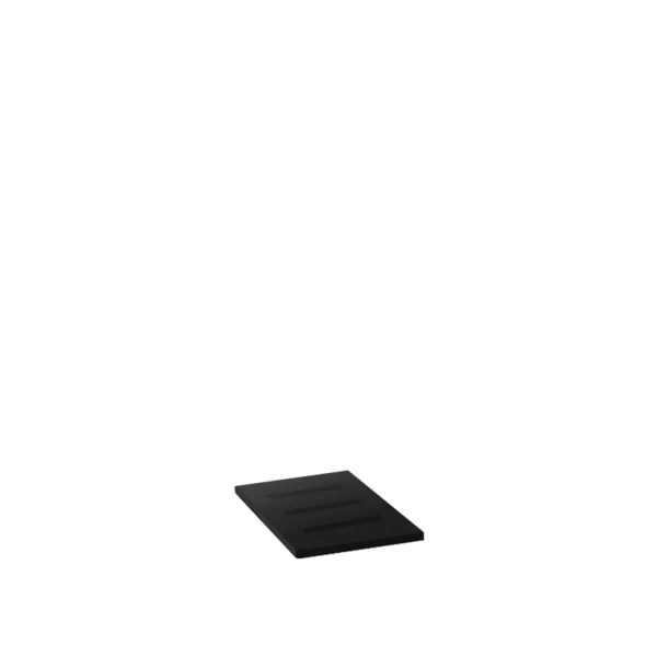 E88504G.jpg Portasapone Linear 0.5 in plexiglass nero lucido - 8x8x0,5cm