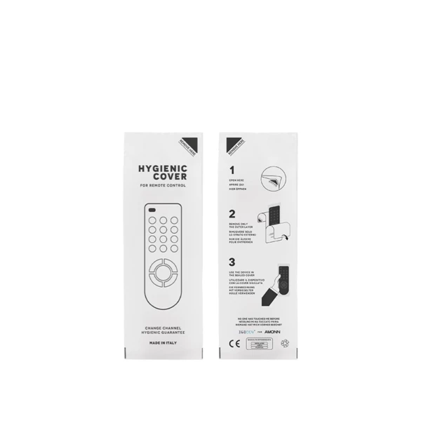 HC2308S.jpg Hygiene guarantee sachet for remote control, 8x23/25cm - 500pcs | Amonn