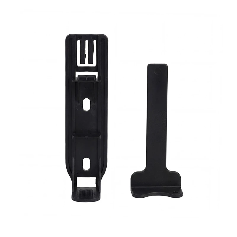 Black polyethylene wall mount for ArtemS® dispensers. Mounting kit included