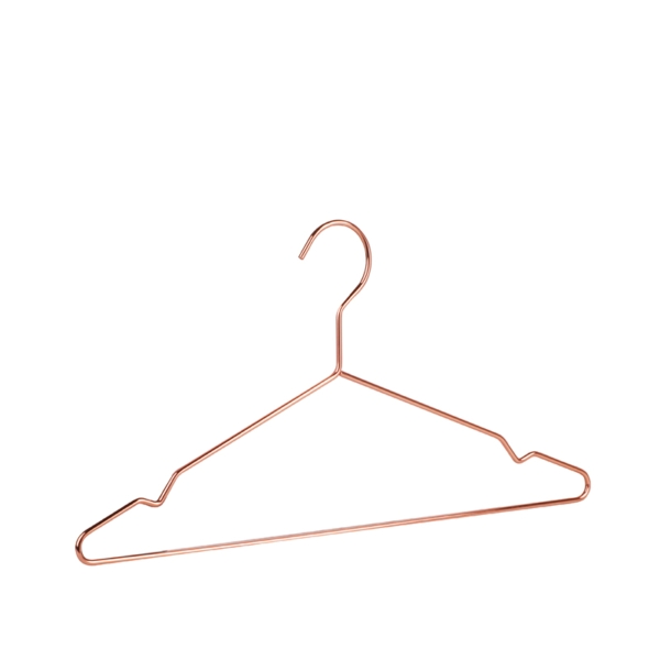 Copper-coated steel clothes hanger with hook - 50pcs | Amonn