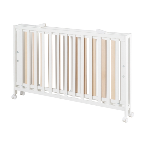 Klappbares Kinderbettchen aus weißem Holz | Amonn