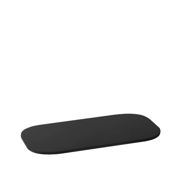 ERS045.jpg Modern Look tray in black satin-finished plexiglass - 25x14x0,5cm