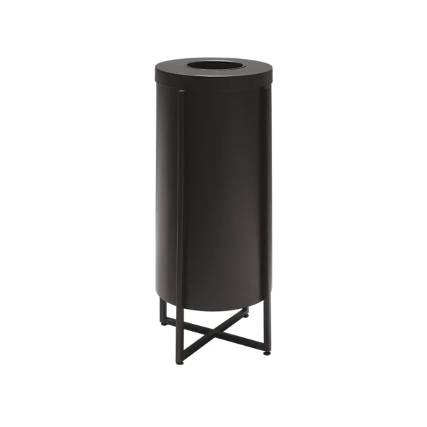 NEL06.jpg Papierkorb aus schwarzem Metall | Neliö-