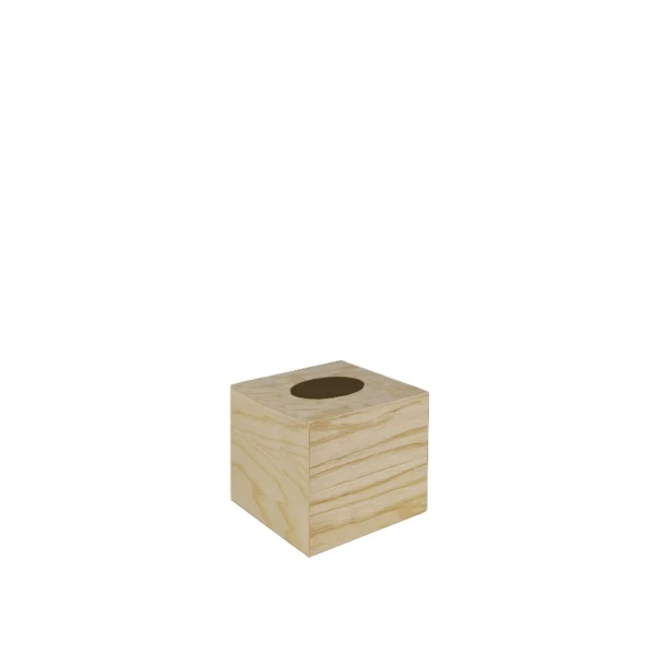 PL6607N.jpg Cubic tissue holder in natural ash wood | Wood Line