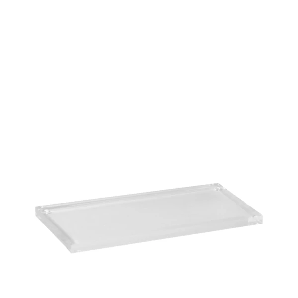    Vassoio espositore Linear 1.0 in plexiglass trasparente lucido - 25x14x1cm  