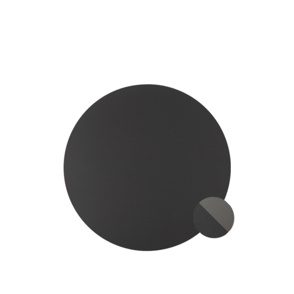 ETT38NG.jpg Rundes Platzset aus schwarzem/grauem Kunstleder - 30Stk | Amonn