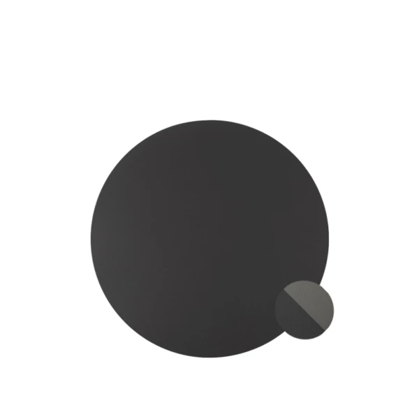    Tovaglietta rotonda in ecopelle nera/grigia - 30pz | Amonn  