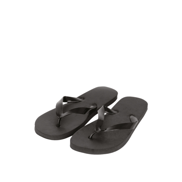Calm flip-flops in black rubber, men's/unisex size - 50pcs | Amonn