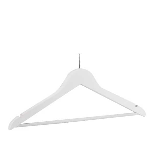 GR4GCN07.jpg Gruccia in legno di loto bianco, chiodo nichelato - 50pz | Amonn