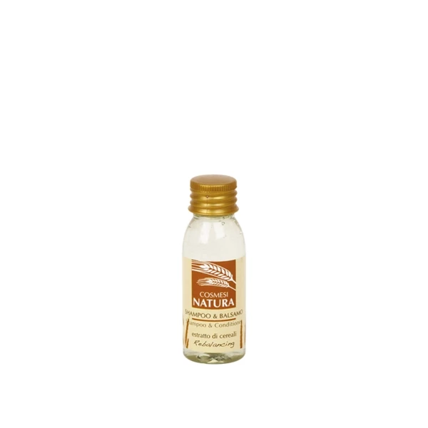 604030SH.jpg Cosmesi Natura Estratto di Cereali Shampoo e balsamo - 30ml/450pz