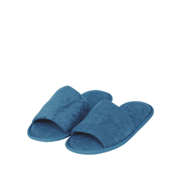    Pantofola Classic Luxury in spugna blu, misura unisex - 100pz | Amonn  