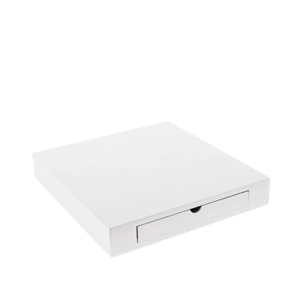    Base per macchina caffè e/o bollitore elettrico in legno bianco - 36x38,5xh6cm | Amonn  