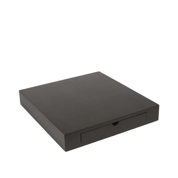    Base per macchina caffè e/o bollitore elettrico in legno nero - 36x38,5xh6cm | Amonn  