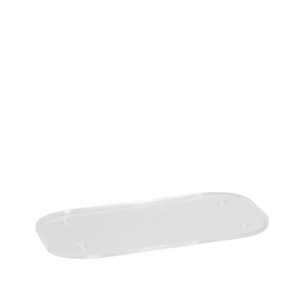 ERS055.jpg Ablage Modern Look aus satiniertem transparentem Plexiglas - 25x14x0,5cm