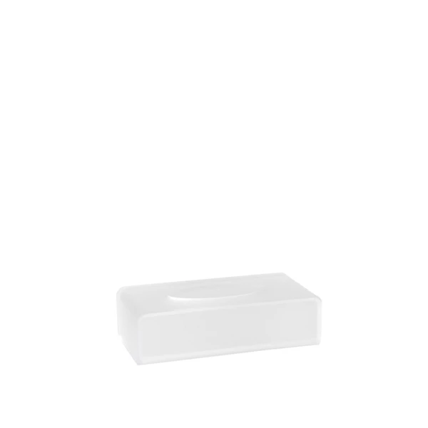 E66004G.jpg Rectangular tissue holder in transparent frosted plexiglass | Amonn