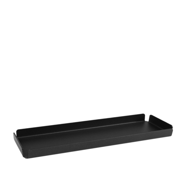 Ally tray in black aluminium - 30x8cm